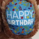 Konfetti mintás plüss talp hímzett Happy Birthday felirattal