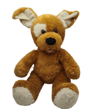 Build-A-Bear barna plüss kutya szemből