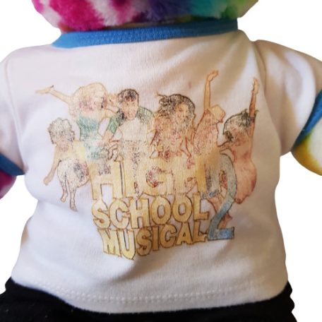 Kopottas nyomtatott High School Musical 2 minta a pólón