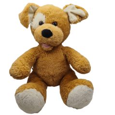 Eredeti Build-A-Bear Workshop világosbarna foltos plüss kutya szemből