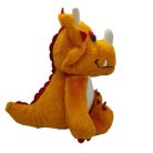 Kinder narancssárga dinoszaurusz plüss figura oldalnézetből