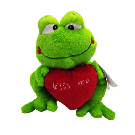 Cuddles Collection béka  plüss 20 cm kiss me felirattal