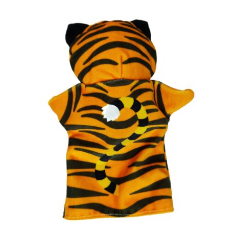 Plüss tigris kesztyűbáb 23 cm