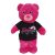 Build-A-Bear fukszia rózsaszín plüssmaci szivárványos pólóban