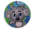Big Headz Around the World koalás kerek papír függőcímke