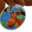 Big Headz Around the World eredeti kerek papír függőcímke a plüssön
