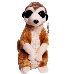 Eredeti Wild Republic 30 cm-es álló plüss szurikáta szemből fotózva