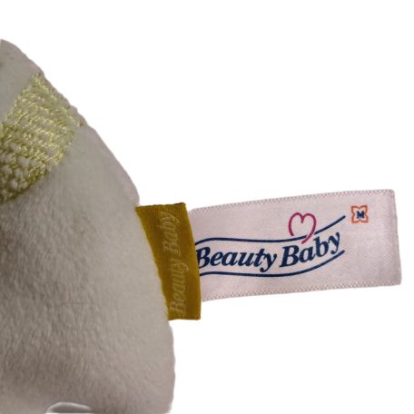 Beauty Baby hímzett szíves és prémium belső márkacímke közelről