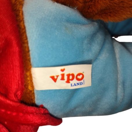 Hivatalos Vipo Land eredeti gyári belső textil termékcímke közelről