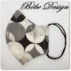 Absztrakt mintás szájmaszk-szürke