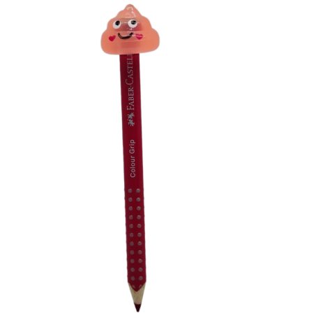 Kaki emoji ceruzavég dísz Narancssárga