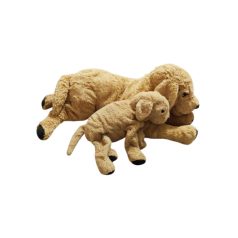 IKEA GOSIG GOLDEN óriás 70cm és kicsi 40cm retriever plüss együtt méret összehasonlítás
