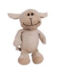 Kinder bézs bárány plüss szemből 24cm mosolygós hímzett száj biztonsági szem