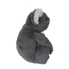 IKEA szürke koala plüssfigura profilból ülő helyzetben