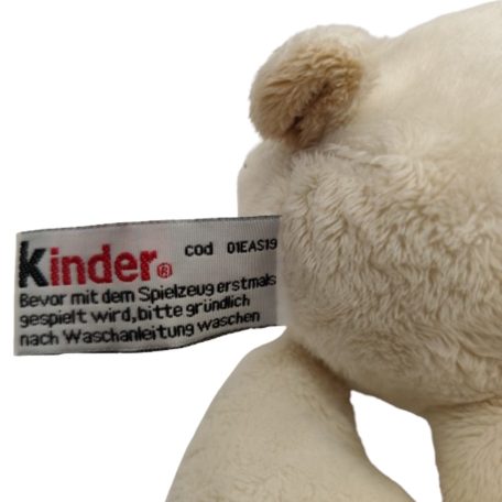 Eredeti Kinder Ferrero márkajelzett bevarrt textil címke