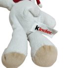 Eredeti Kinder feliratos bevarrt textil címke a jegesmedve plüssön