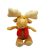 Kisméretű Kinder jávorszarvas plüss 17 cm piros sállal szemből