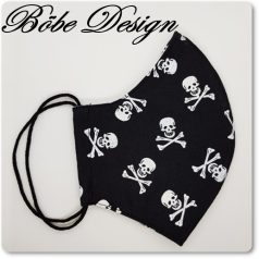 Koponyás szájmaszk Fekete
