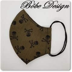 Koponyás szájmaszk Khaki zöld