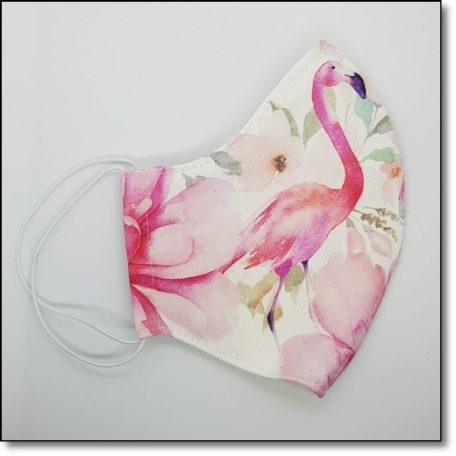 Flamingó mintázatú szájmaszk- felnőtt méret