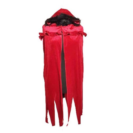 Kapucnis palást Plüss Bordó 146 cm