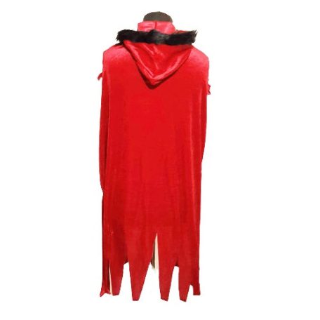 Kapucnis palást Plüss Bordó 146 cm