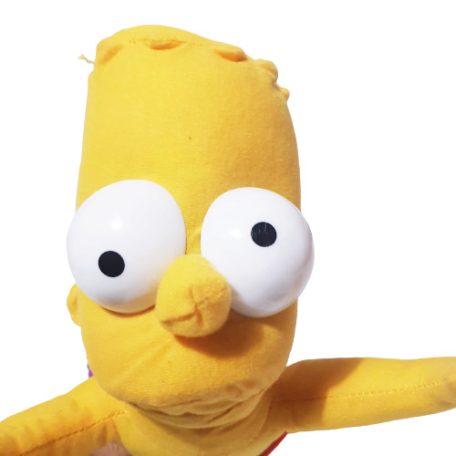 Bart Simpson plüss figura cápa ruhában / The Simpsons 40 cm