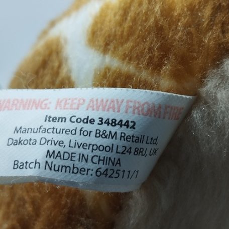 Csillogó Glitteres szemű zsiráf plüss 26 cm