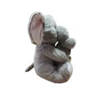 Elefánt plüss kicsinyével 25 cm