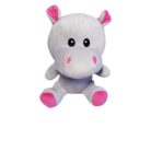 Eredeti Build-A-Bear Smallfrys szürke-rózsaszín mini plüss víziló szemből