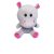 Eredeti Build-A-Bear Smallfrys szürke-rózsaszín mini plüss víziló szemből