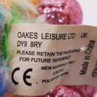 Szivárvány bárány Csillogó Nagyszemű 15 cm