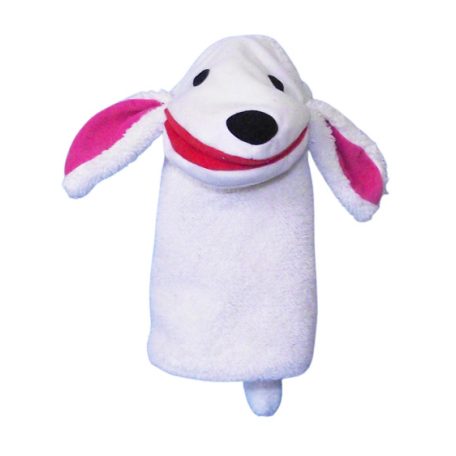 IKEA KLAPPAR LANTLIG fehér bárány kézbáb 24cm szemből piros száj