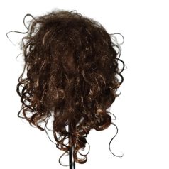 Barna göndör paróka Hajpántos