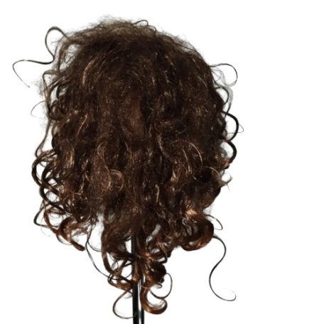 Barna göndör paróka Hajpántos