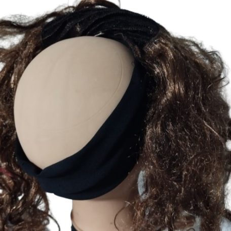 Barna göndör paróka Hajpántos