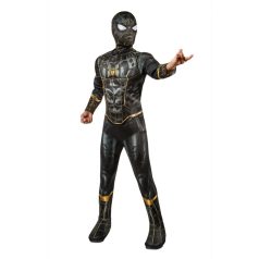 Spiderman Fekete Pókember jelmez Izmosított 7-9 év RUBIES
