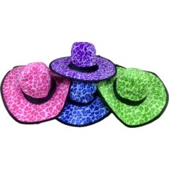 Leopárdmintás plüss kalap Zöld-fekete