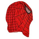 Pókember textil álarc, maszk oldalról fotózva