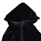 Plüss kapucnis köpeny Fekete Boszorkány Halloween