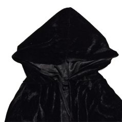 Plüss kapucnis köpeny Fekete Boszorkány Halloween