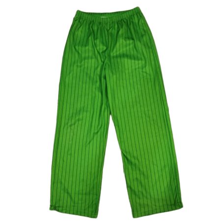 Csíkos zöld jelmez nadrág 9-10 év