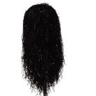 Fekete hullámos fólia paróka