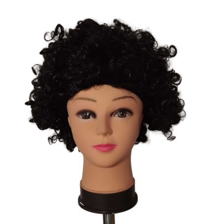 Fekete göndör paróka