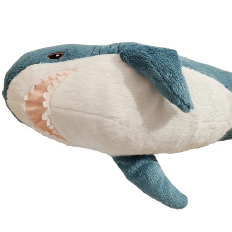 IKEA BLÅHAJ cápa plüss alulnézet hímzett szem fogak