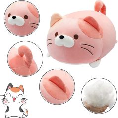 Cica plüss 34 cm Memóriahabos KENJI