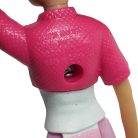 Dombornyomott 2015 Mattel és McDonald's gyártói felirat a mini Barbie baba műanyag hátoldalán