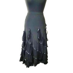 Fekete szoknya tüll fodrokkal One Size