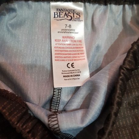 Legendás állatok és megfigyelői jelmez nadrág 7-8 év