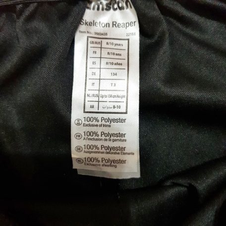 Csontváz jelmez nadrág 8-10 év Halloween